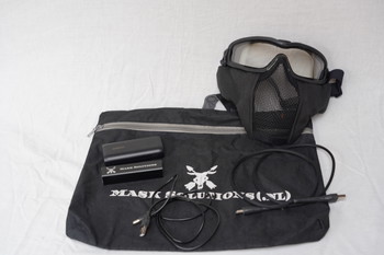Image 3 for Mask Solution mask 2.0 incl 2 powebanks en verlegde kabel
