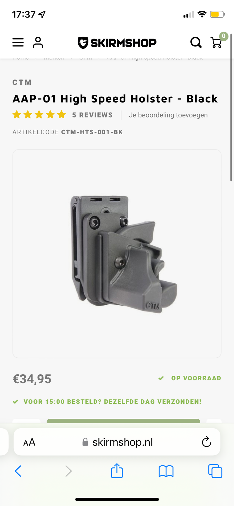 Bild 1 für Aap-01 holster, zo goed als nieuw