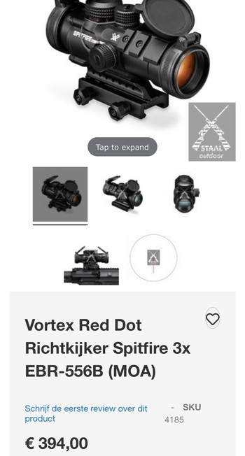 Imagen 3 de Vortex Red Dot Richtkijker Spitfire 3x EBR-556B (MOA)