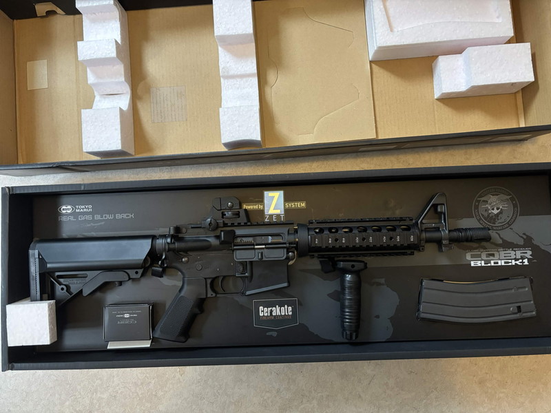Afbeelding 1 van Tokyo Marui M4 MWS CQBR Block 1 (ZET system) GBBR + Magazines