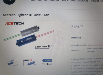 Afbeelding 2 van Acetech Lighter BT tracer unit met ingebouwde chrono (black)