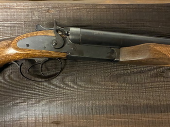 Afbeelding 2 van (Ruil mogelijk) Unieke double barrel Shotgun STEEL & WOOD