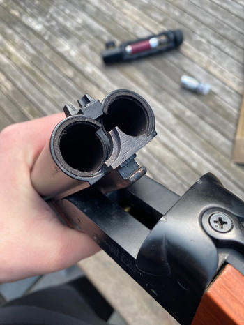Afbeelding 3 van (ruilen mogelijk) Mad Max Airsoft Shotgun CNC gemaakt! APS-Shells upgrade en extra's