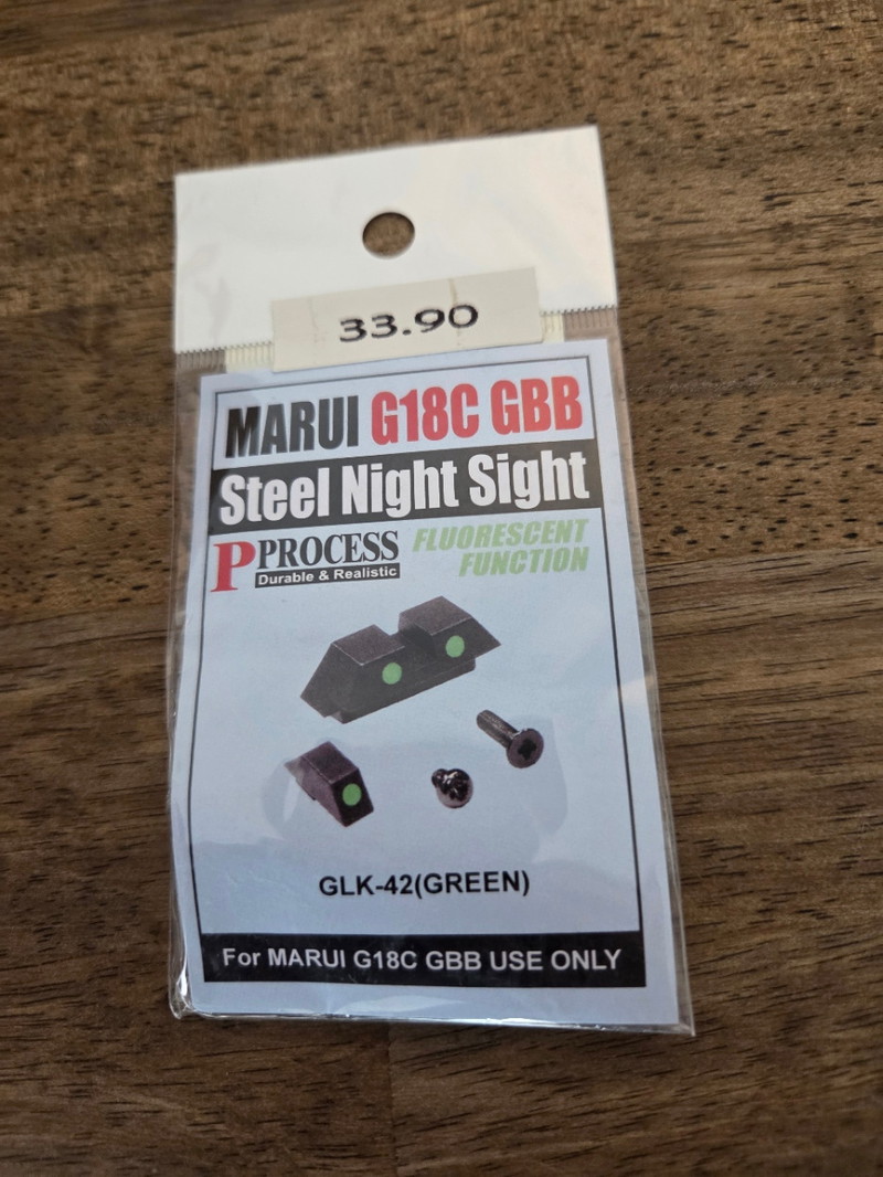 Bild 1 für Set of Fluorescent Iron Sights for G18C TM Replicas Green