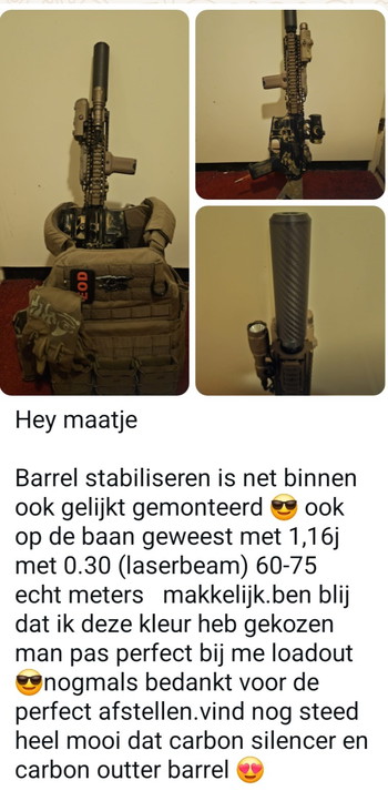 Image 2 for HPA MK18 met Maximale Upgrades, Wolverine Inferno Gen2, Gate Aster Bluetooth, CNC hopup, CARBON barrel (kan ook in zwart)