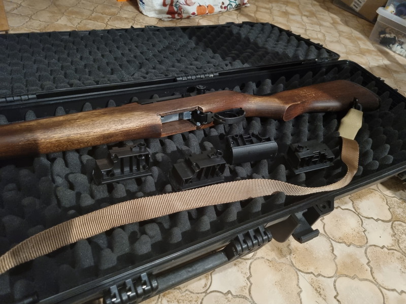 Afbeelding 1 van M1 Garand + sling | DMR Rifle | Gemaakt uit echt hout