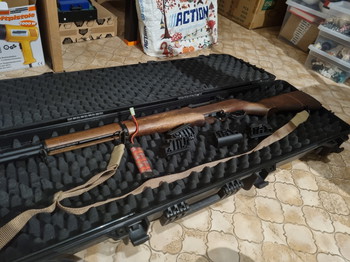 Afbeelding 2 van M1 Garand + sling | DMR Rifle | Gemaakt uit echt hout