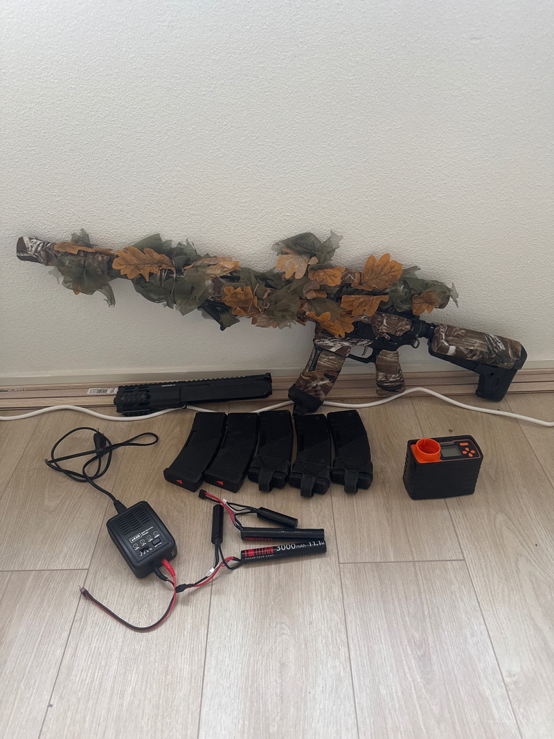 Image 1 pour Camo Krytac mk2 Spr/cqb upgraded + attachments + fps meter