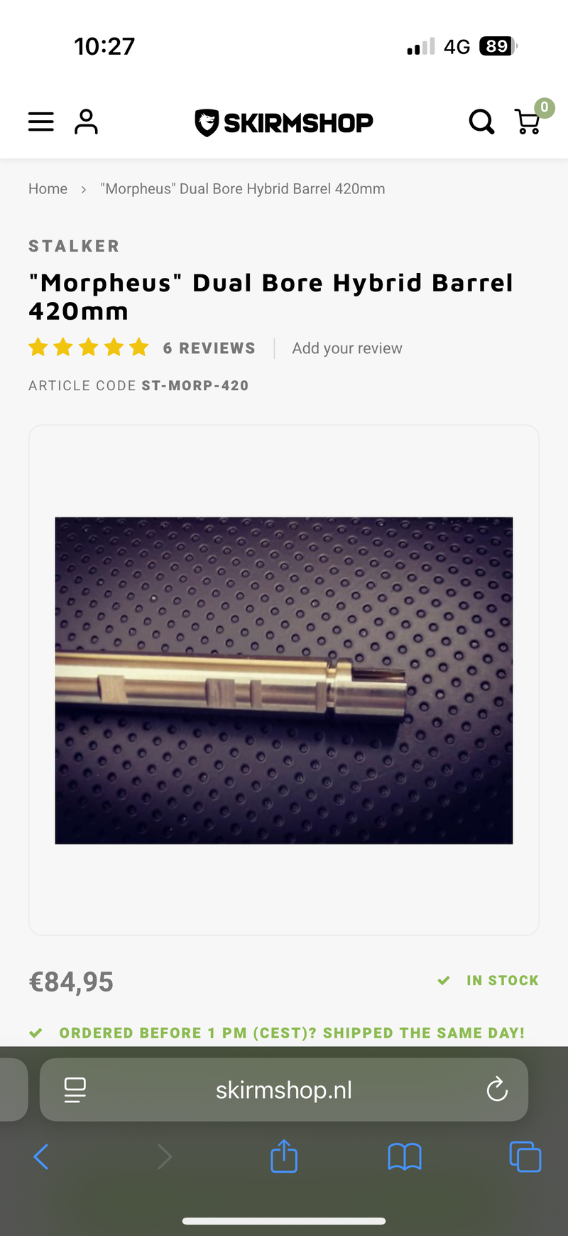 Bild 1 für Stalker morpheus dual bore hybrid 420mm 6.05