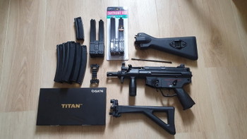 Image 4 for Mooie uitgebouwde MP5K PDW, met Gate Titan advanced, verschillende stocks, magazijnen en meer.