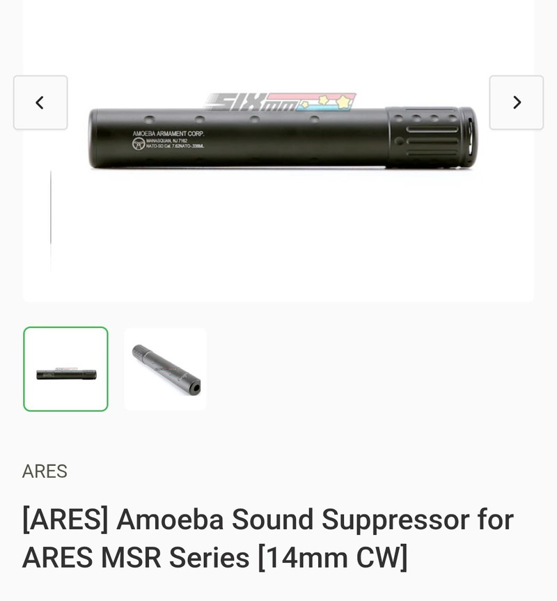 Image 1 for Lange silencer voor de ARES MSR 338