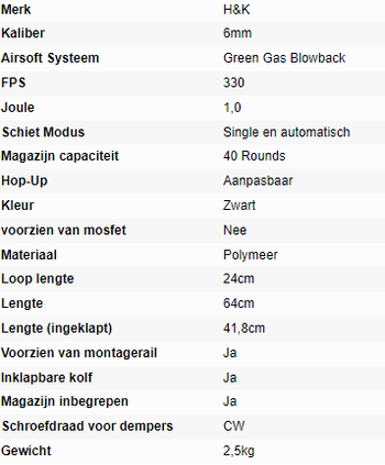 Image 4 pour Heckler & Koch MP7 A1 GBB Green Gas