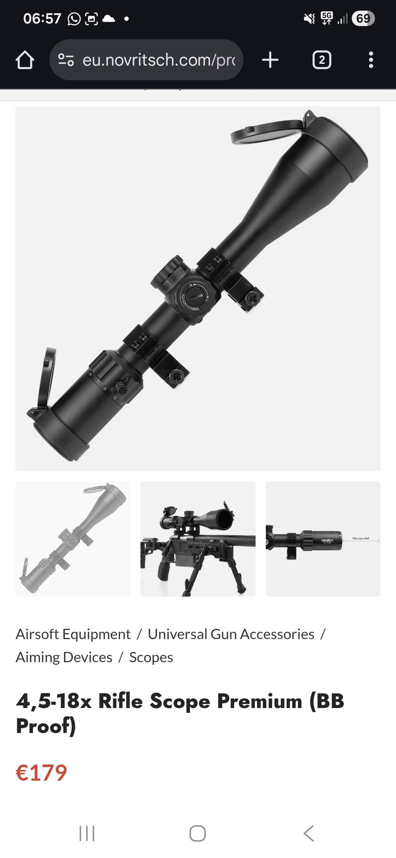 Image 1 for Sniperscope novritsch BB-Proof