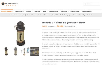 Image 3 for Airsoft innovations Tornado 2 Granaat (200BBs met timer)! Nieuwprijs 130 Euro p/s