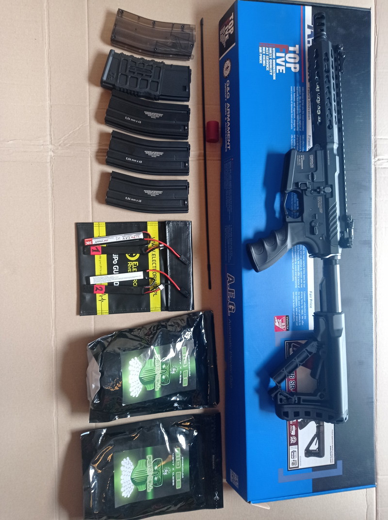 Bild 1 für Airsoft AEG Gewehr G&G GC16 SR CQB 0,5J mit Zubehör