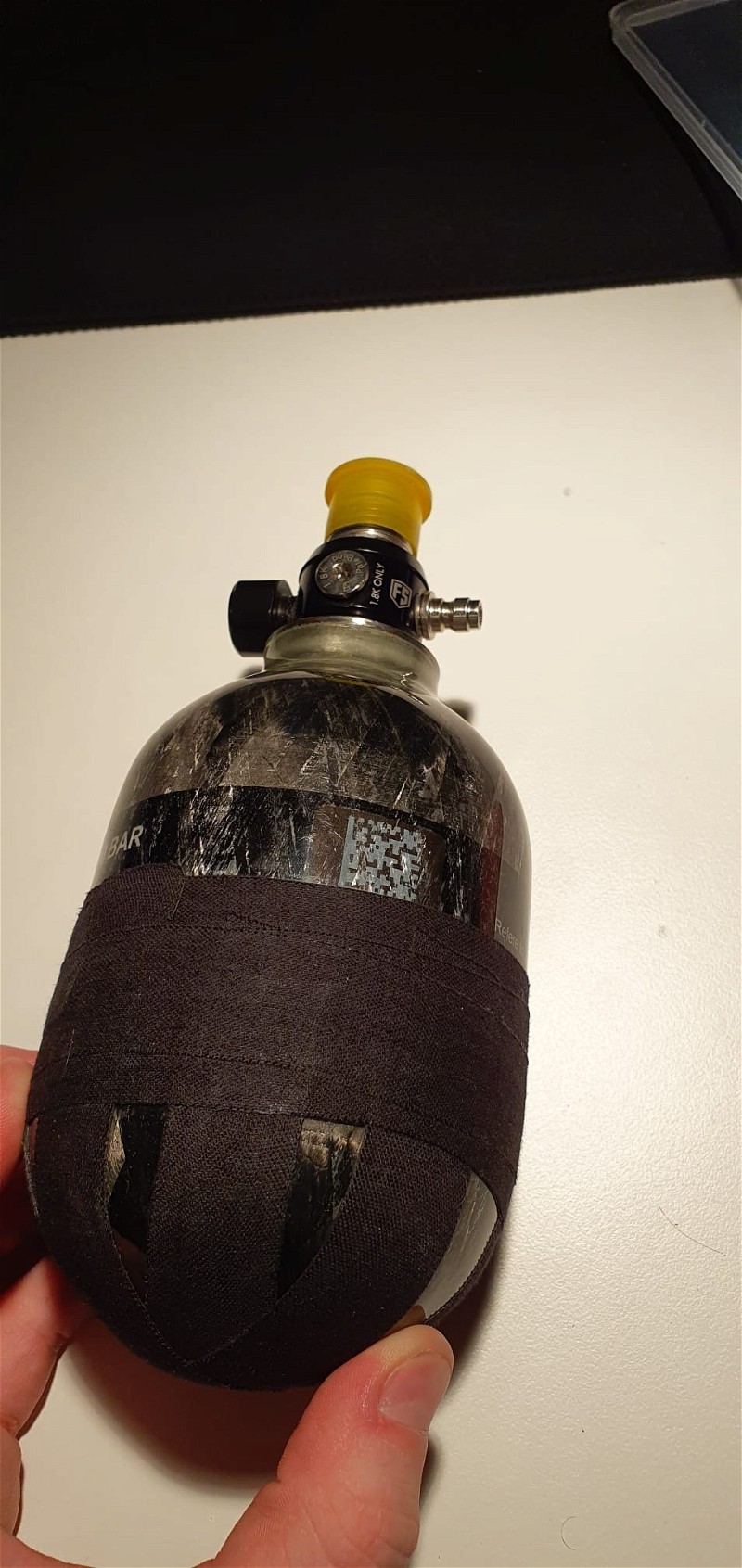 Afbeelding 1 van 0.5L Carbon BO Hpa fles & First Strike regulator