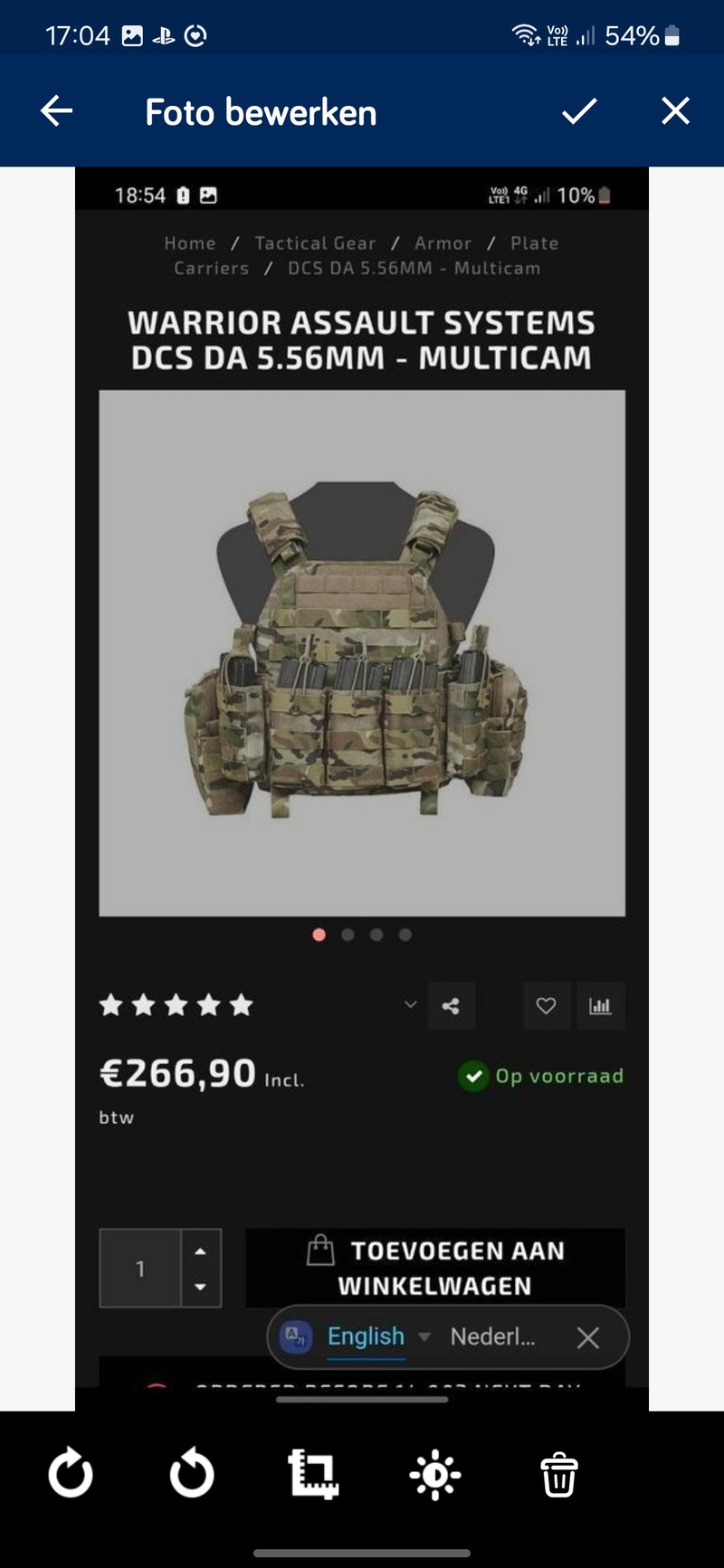 Image 1 for WARRIOR ASSAULT SYSTEMS DCS DA 5.56MM - MULTICAM
