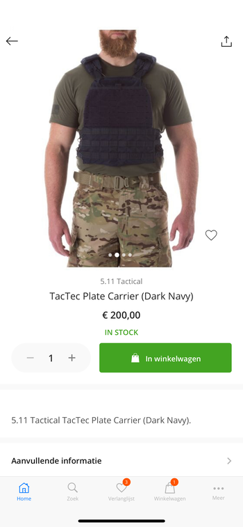 Image 3 for Plate carrier zwart