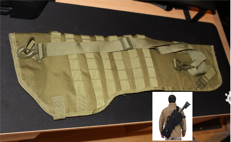 Image 1 pour Tactische Rifle of Shotgun holster scabbard molle bag Olive Drab voor op de rug te dragen