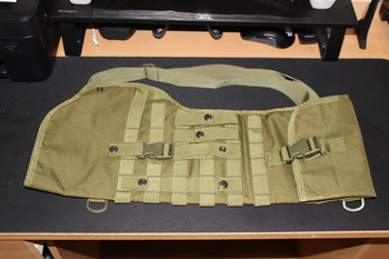 Afbeelding 3 van Tactische Rifle of Shotgun holster scabbard molle bag Olive Drab voor op de rug te dragen