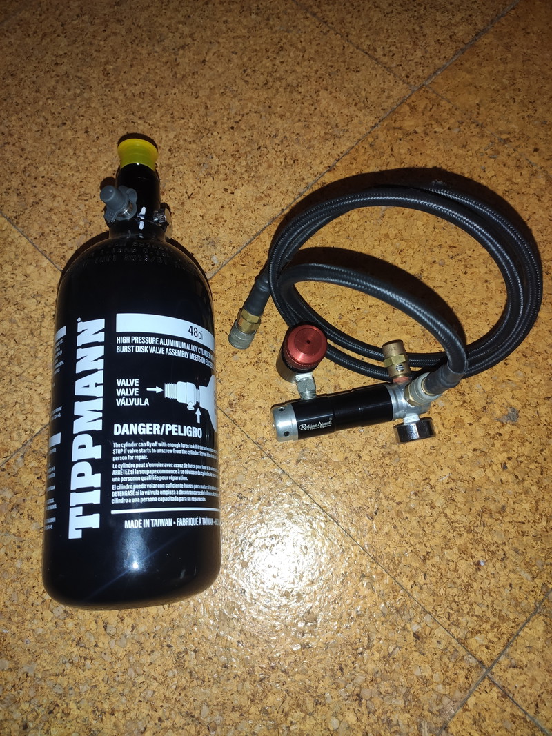 Image 1 for HPA Tippmann 48ci tank + Redline Firebase Regulator