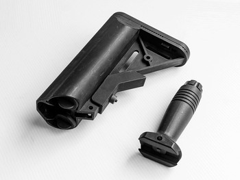 Afbeelding 2 van LMT style Sopmod Crane stock calcio + foregrip M4 AR-15