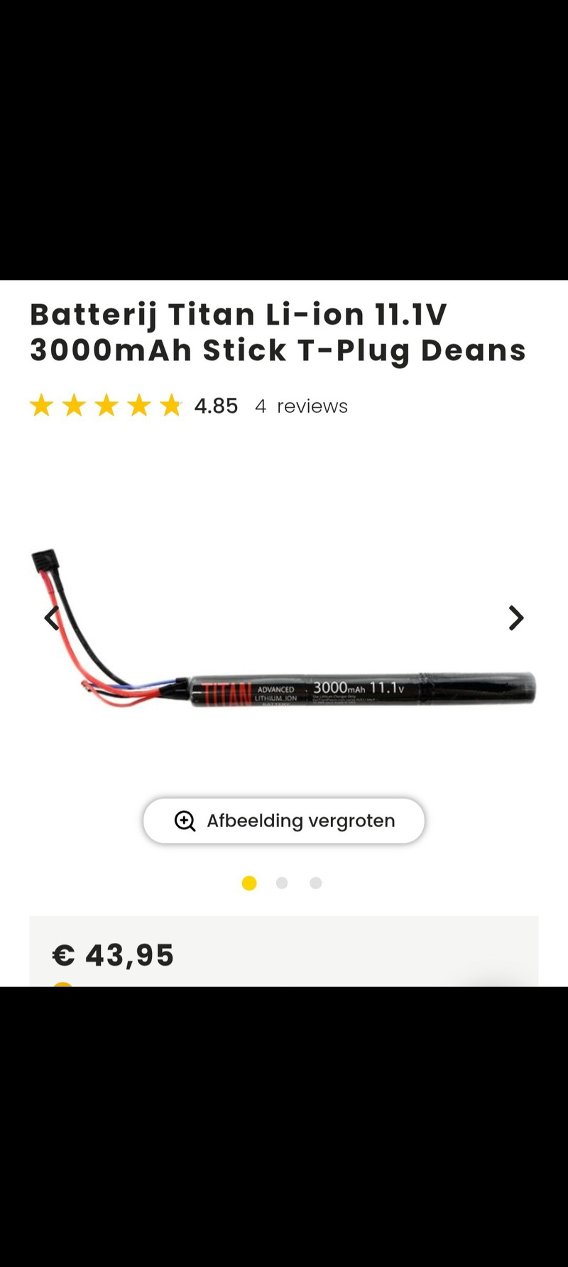 Bild 1 für Te koop 11.1v Titan stick batterijen