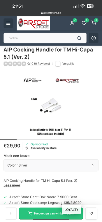 Image 2 for AIP Cocking Handle for TM Hi-Capa 5.1 (Ver. 2)