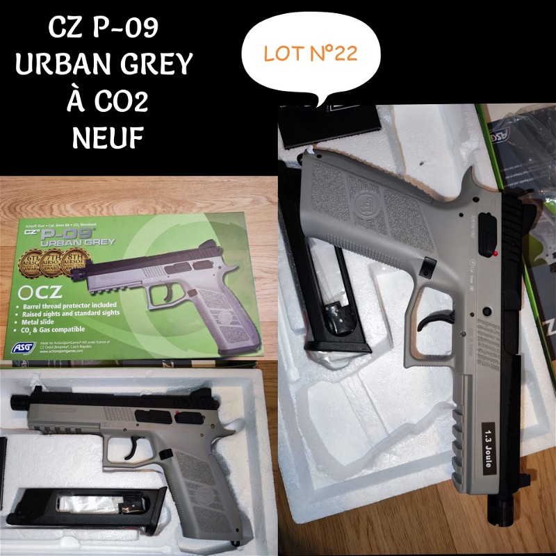 Image 1 for CZ P09 P-09 Co2 Blowback Full Metal ASG - Urban Grey