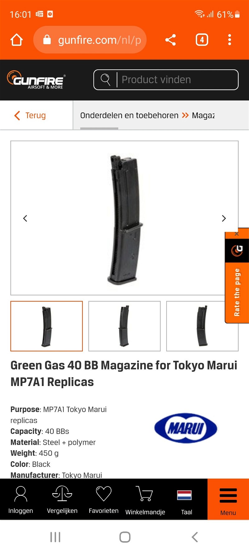 Image 1 for Gezocht Tokyo marui mp7 gbb magazijnen