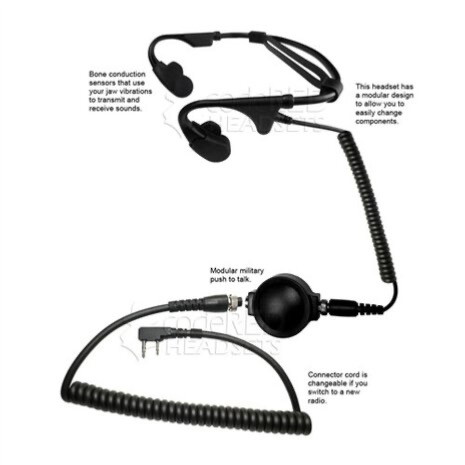 Image 1 for Code Red Battle Zero Bone Conducting Headset for Kenwood/Baofeng Radios