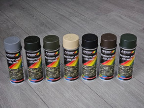 Bild für Complete set MoTip Legerverf Camouflage (set van 7), nieuw!