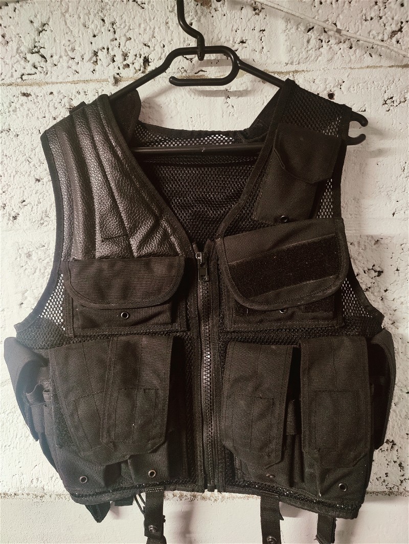 Afbeelding 1 van 2x Zwarte tactical vest