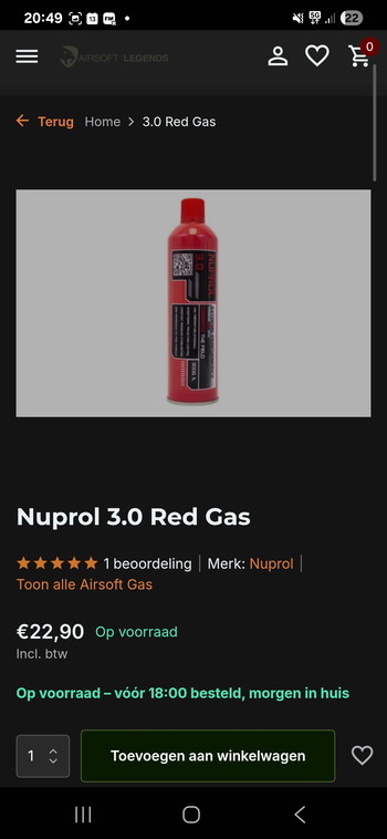 Bild 2 für Nuprol 3.0 Red Gas - NIEUW