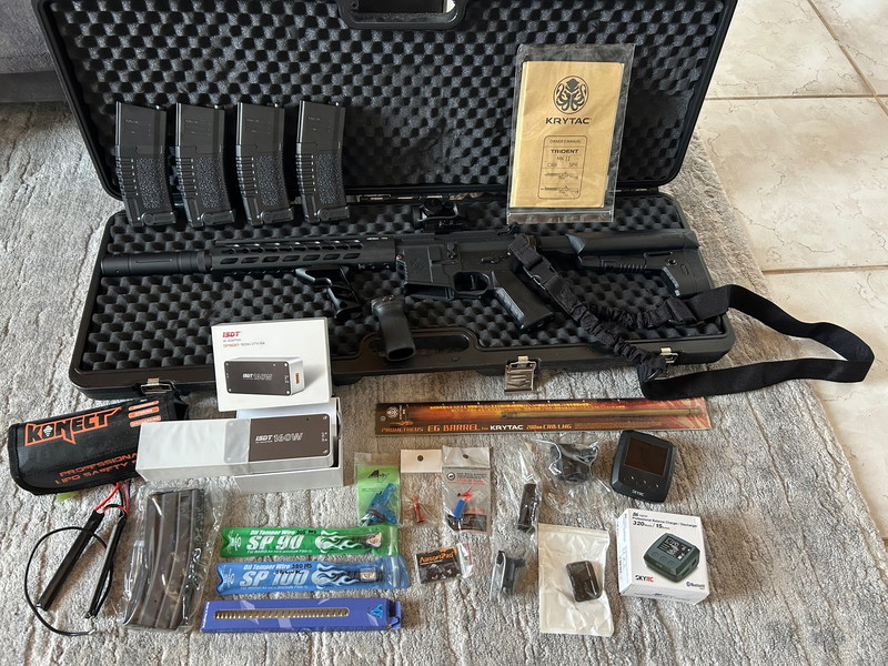 Imagen 1 de Lote Airsoft Krytac Trident MK2 CRB + accesorios completos