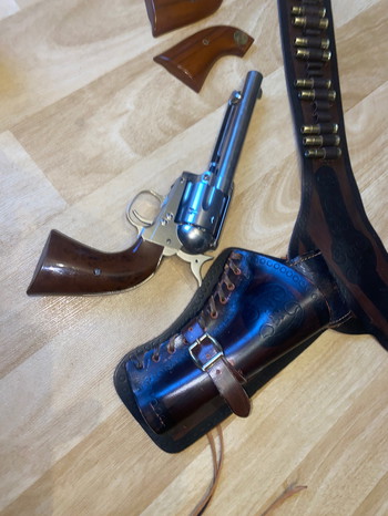 Image 2 pour Colt peacemaker 45 single action met leder western holster