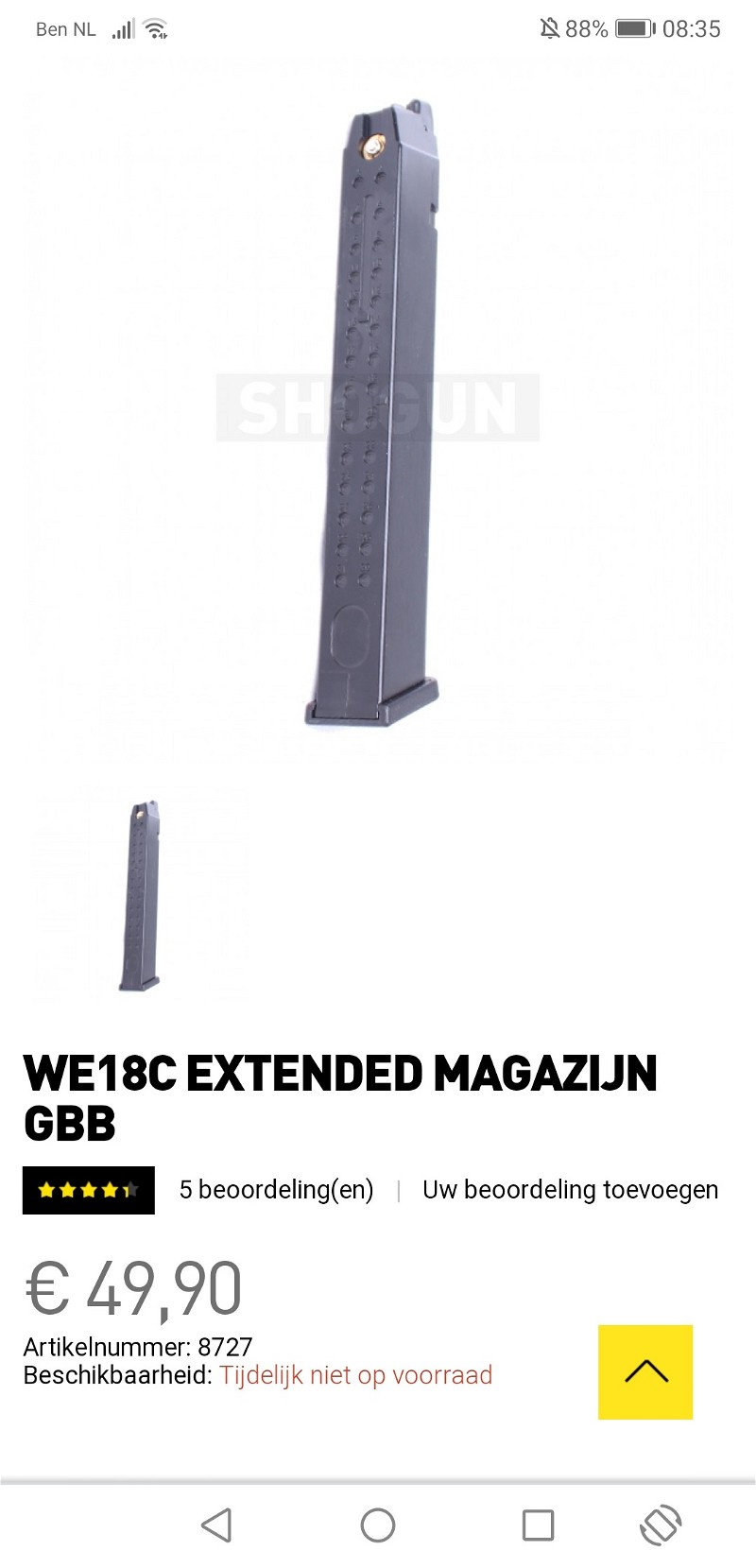 Image 1 for Extended glock 18 /aap01 mag