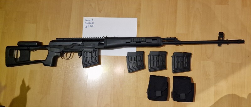 Afbeelding 1 van King Arms SVD AEG + 4 mags + 2 magazine pouches