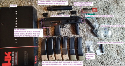 Afbeelding van VFC MP7 A1 V2 + 5 MAGS + SILENCER + SPARE PARTS + UPGRADES