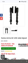Image for Swiss Arms M-Lok Side Bipod