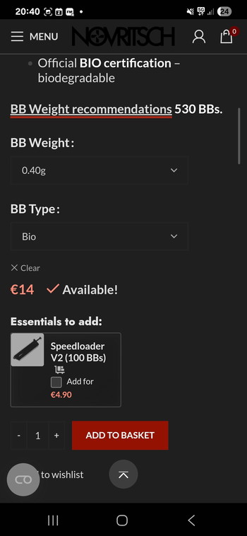Imagen 2 de Novritsch - Bio bbs - 0.40g & 0.36g - Sniper/DMR bbs - NIEUW