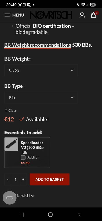 Imagen 3 de Novritsch - Bio bbs - 0.40g & 0.36g - Sniper/DMR bbs - NIEUW