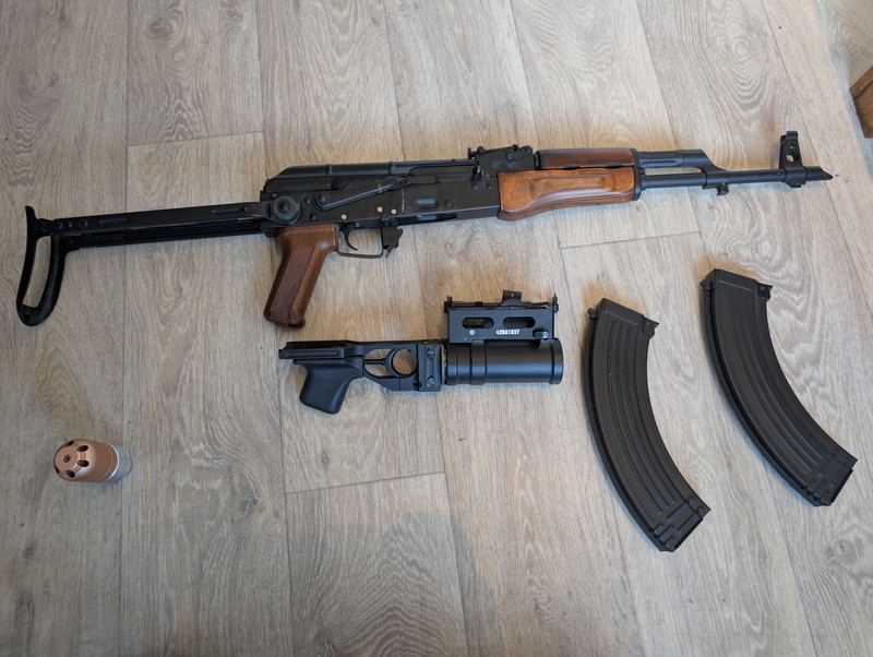 Image 1 for Real wood and steel AK | AEG | used | +underbarrel launcher