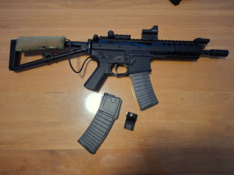 Image 1 for M4/M16  blowback Build met 2 magazijnen, red dot en tas