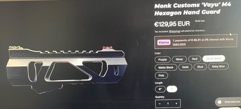 Imagen 3 de Monk Custom Vayu M4 Hexagon Hand Guard