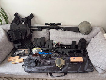 Afbeelding 3 van XXXL Starter Set, Ares Amoeba M4 AM-013, CZ P-09, Spring Sniper