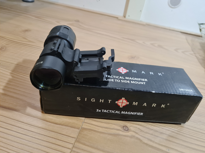 Imagen 1 de 3x tactical magnifier slide to side mount