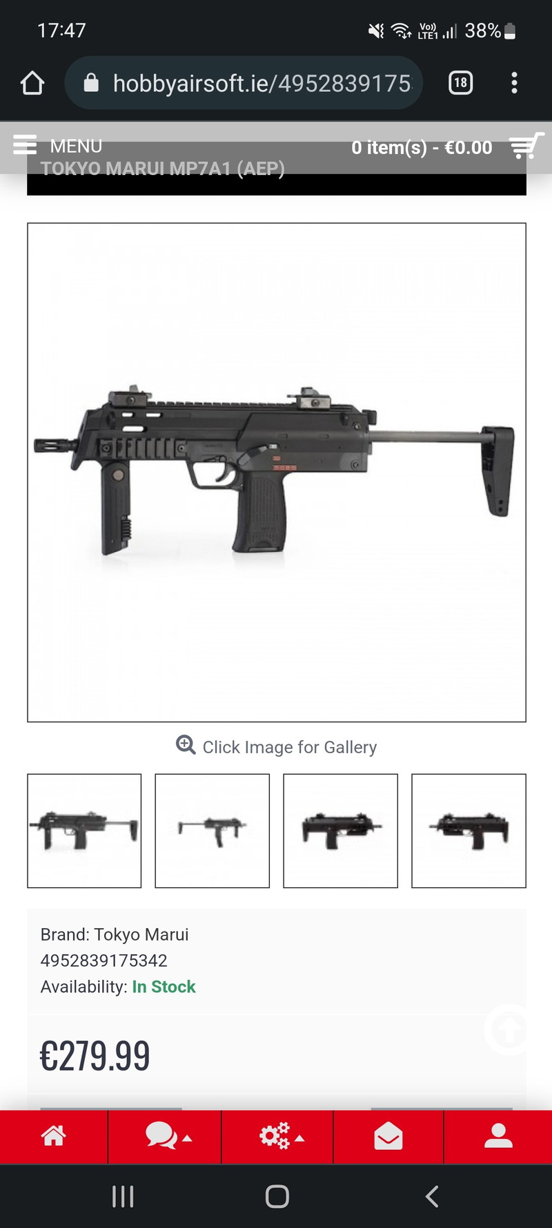 Image 1 pour gezocht tokyo marui mp7 aep