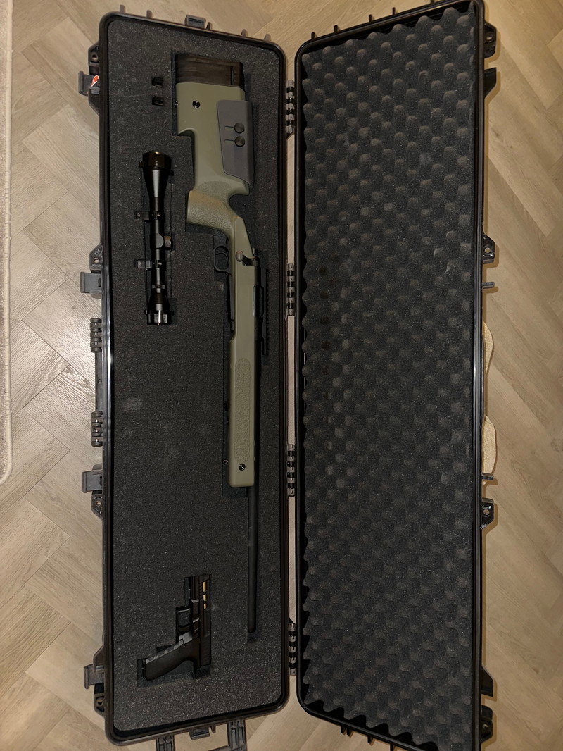 Bild 1 für SA-S02 - SNIPER RIFLE REPLICA WITH SCOPE AND CASE! -OLIVE