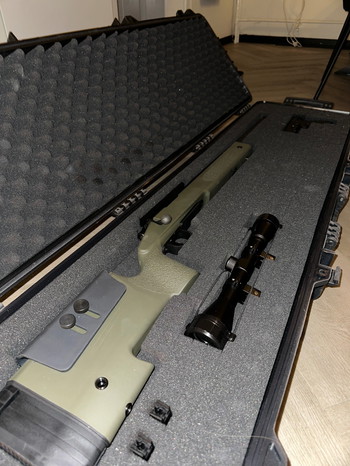 Bild 2 für SA-S02 - SNIPER RIFLE REPLICA WITH SCOPE AND CASE! -OLIVE